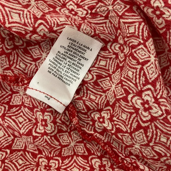 BP - Women's Racer-back Tank Top- Red Floral- Size Large - Picture 6 of 7